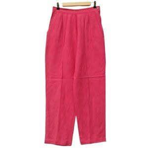 NY Sake Pink Vintage 90s Linen Blend Trousers Pants Size 10 High Rise Lagenlook